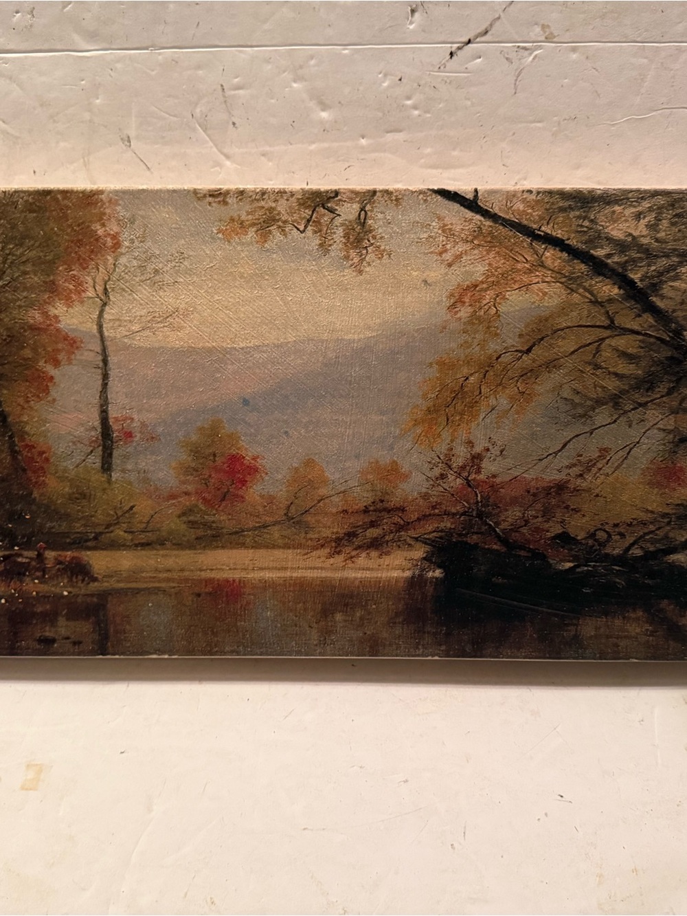 Ashland Autumn Lakeside Canvas in Brown, Orange, and Gold